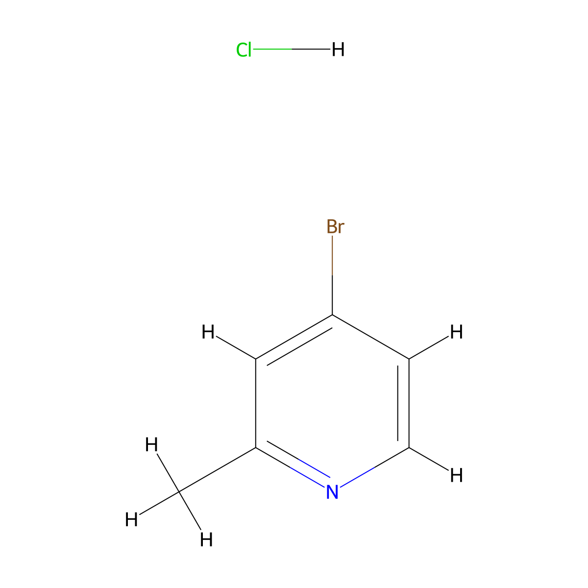 4-Bromo-2-methyl-pyridine hydrochloride molecular structure, CAS 856834-97-4