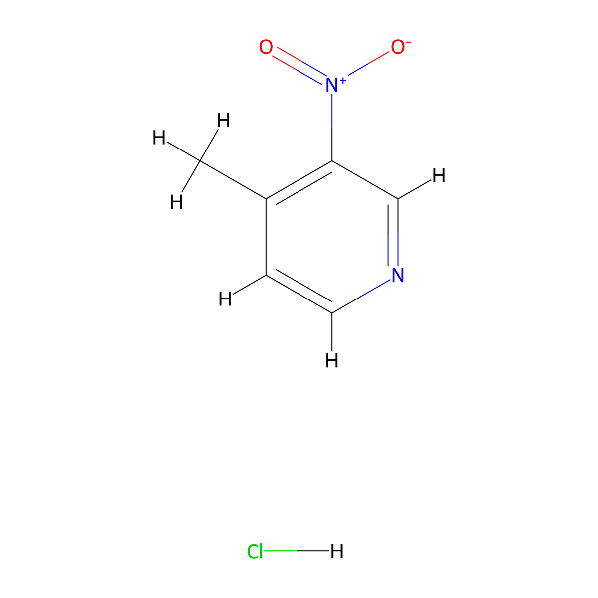 4-Methyl-3-nitropyridine hydrochloride molecular structure, CAS 856835-53-5