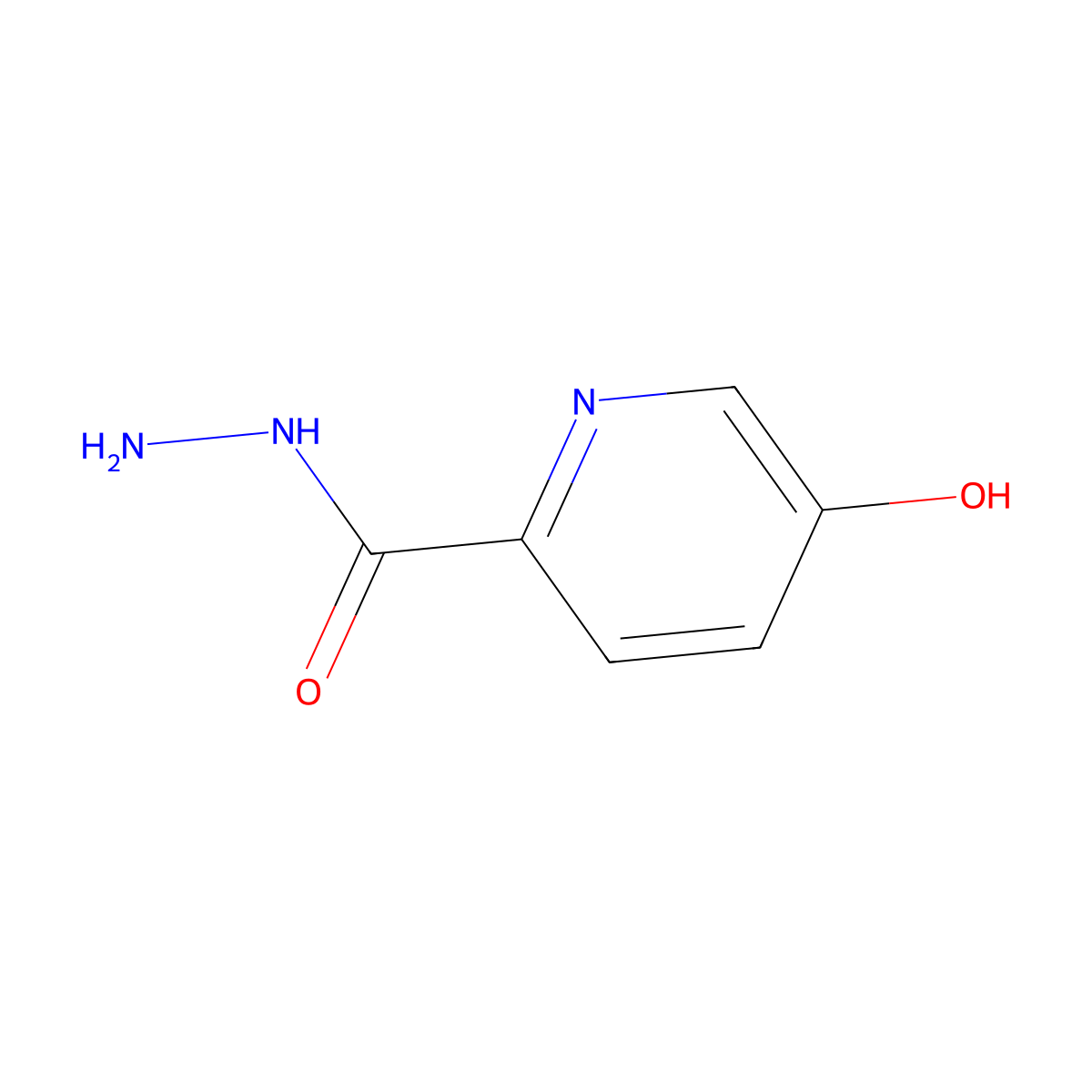 5-Hydroxypyridine-2-carbohydrazide molecular structure, CAS 856835-98-8