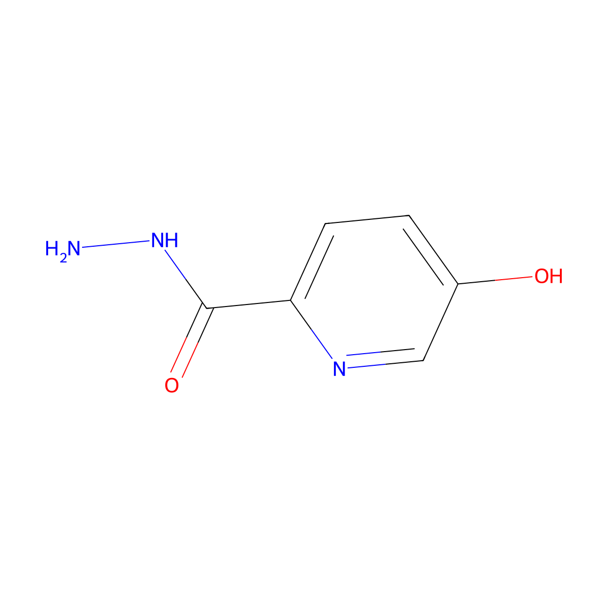 5-Hydroxypyridine-2-carbohydrazide molecular structure, CAS 856835-98-8