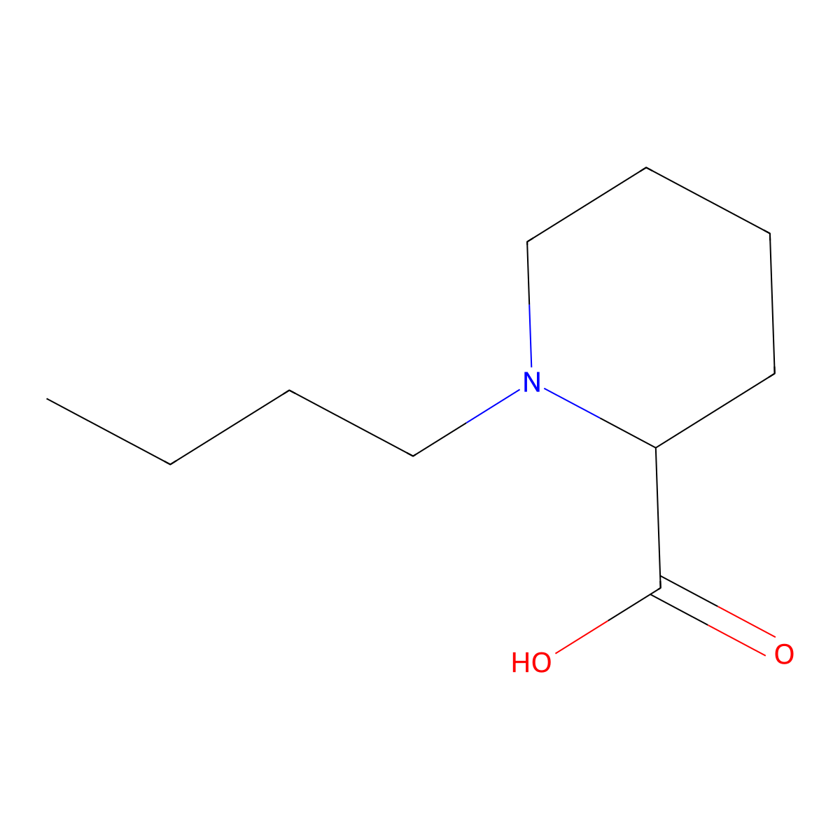 1-Butylpiperidine-2-carboxylic acid molecular structure, CAS 856838-98-7