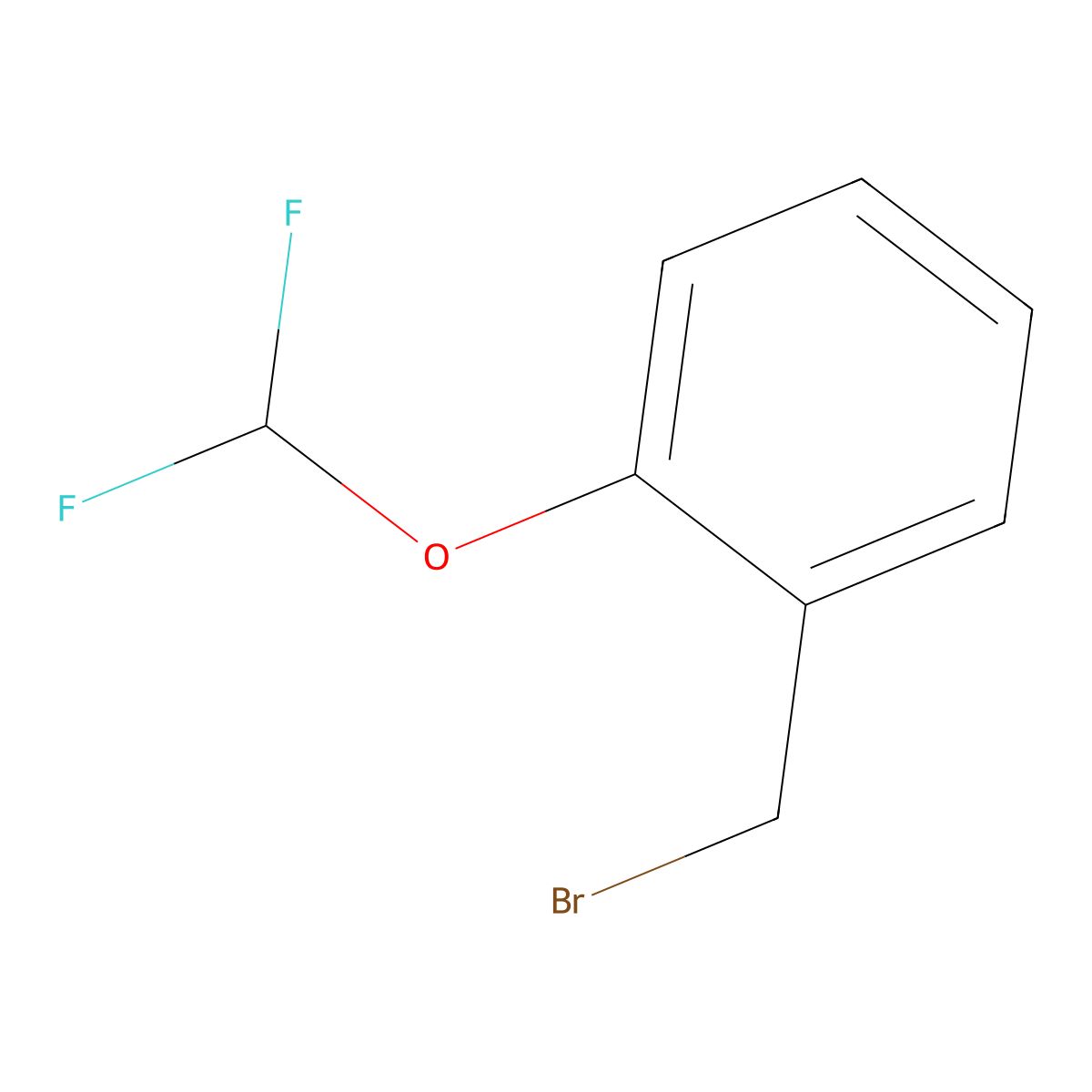 1-(Bromomethyl)-2-(difluoromethoxy)benzene molecular structure, CAS 85684-64-6