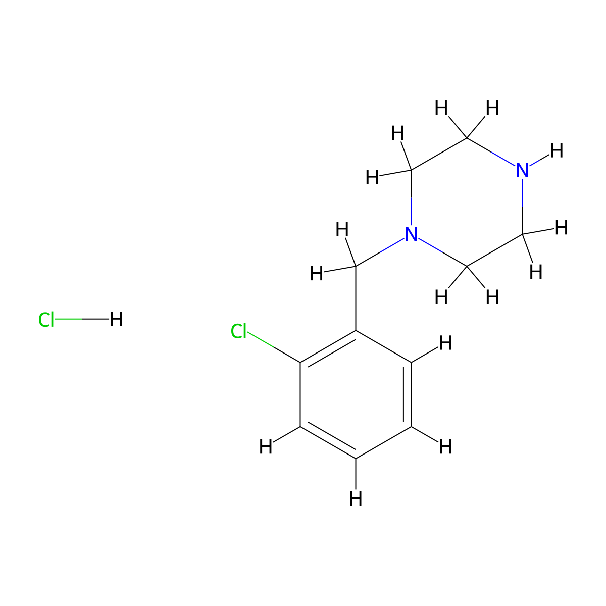 1-(2-Chloro-benzyl)-piperazine hydrochloride molecular structure, CAS 856840-37-4