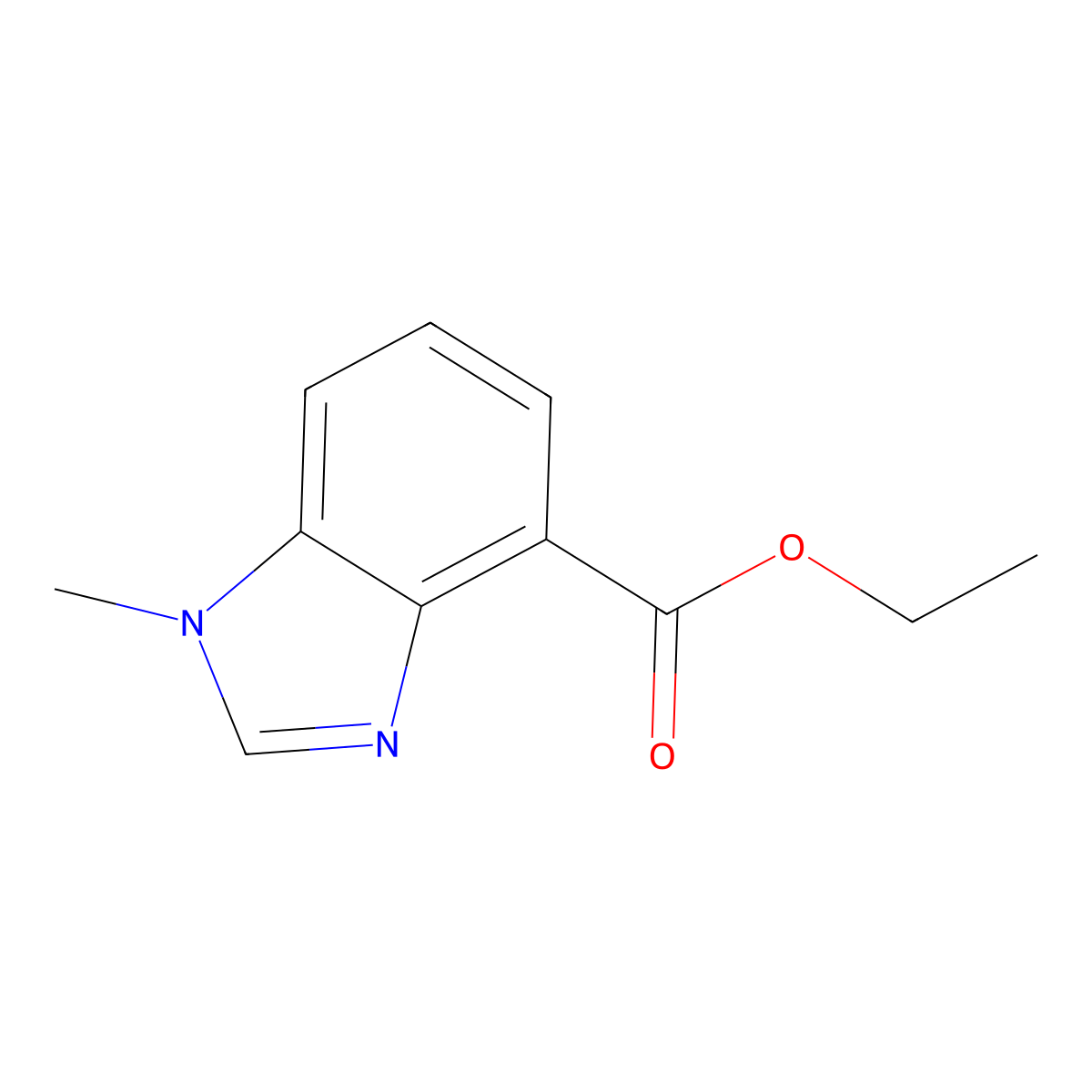 Ethyl 1-Methyl-4-benzimidazolecarboxylate molecular structure, CAS 856840-76-1