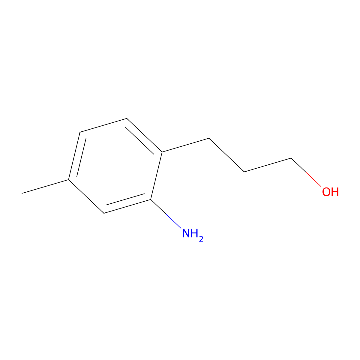 3-(2-Amino-4-methylphenyl)propan-1-ol molecular structure, CAS 856843-02-2