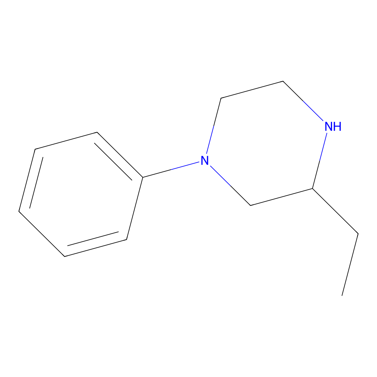 3-Ethyl-1-phenylpiperazine molecular structure, CAS 856843-06-6