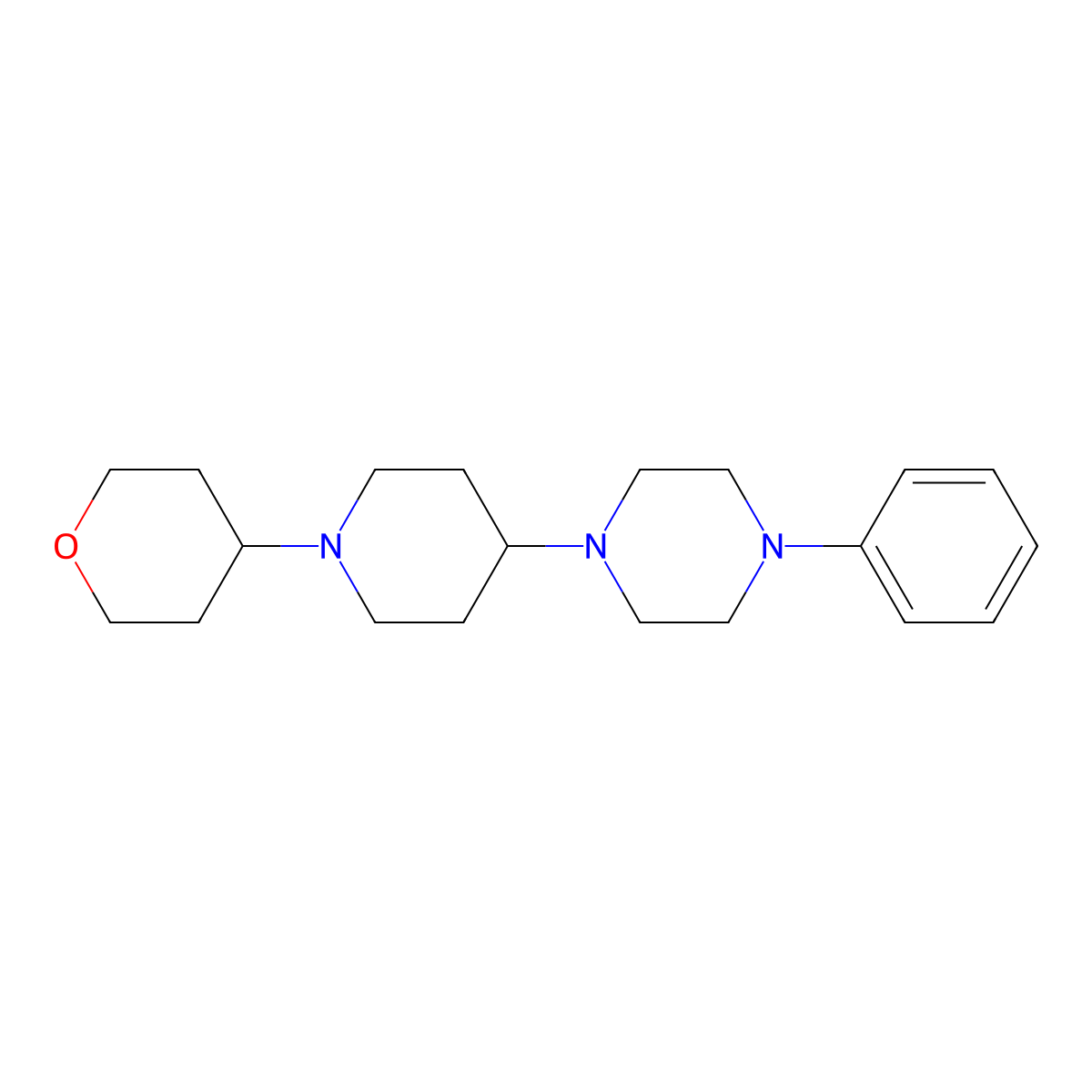 1-[1-(Oxan-4-yl)piperidin-4-yl]-4-phenylpiperazine molecular structure, CAS 856843-20-4