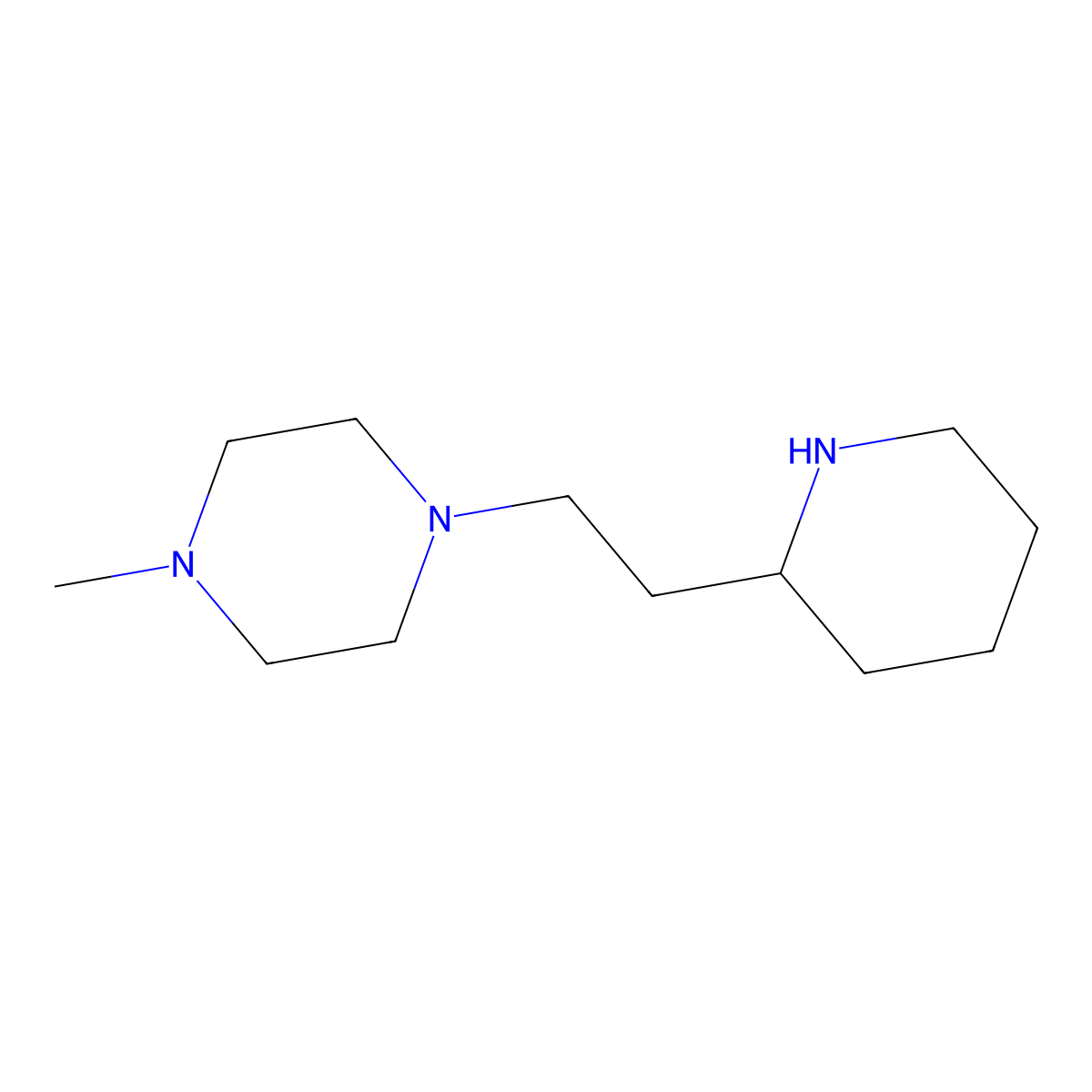 1-Methyl-4-(2-piperidin-2-yl-ethyl)-piperazine molecular structure, CAS 856843-58-8