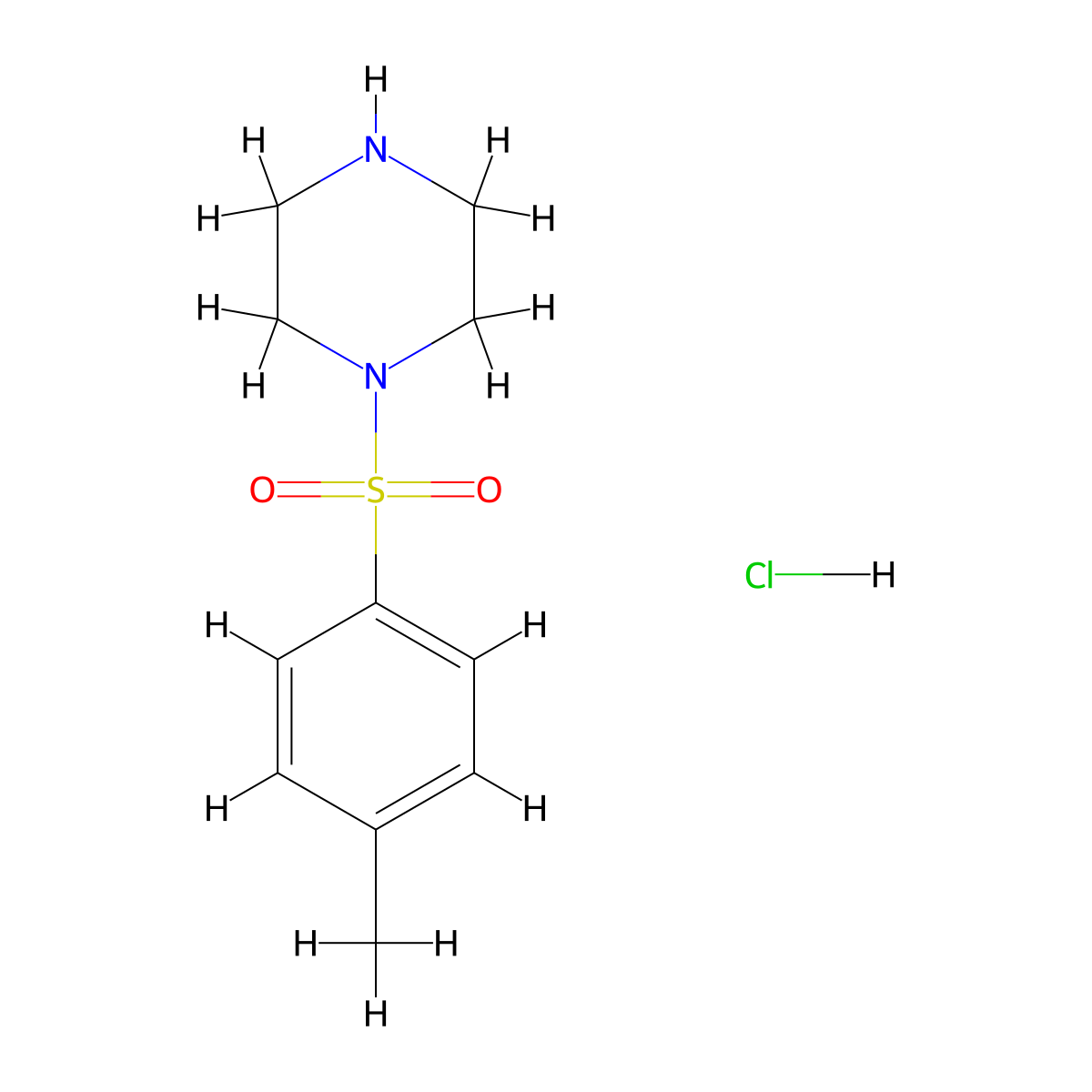 1-Tosylpiperazine hydrochloride molecular structure, CAS 856843-84-0