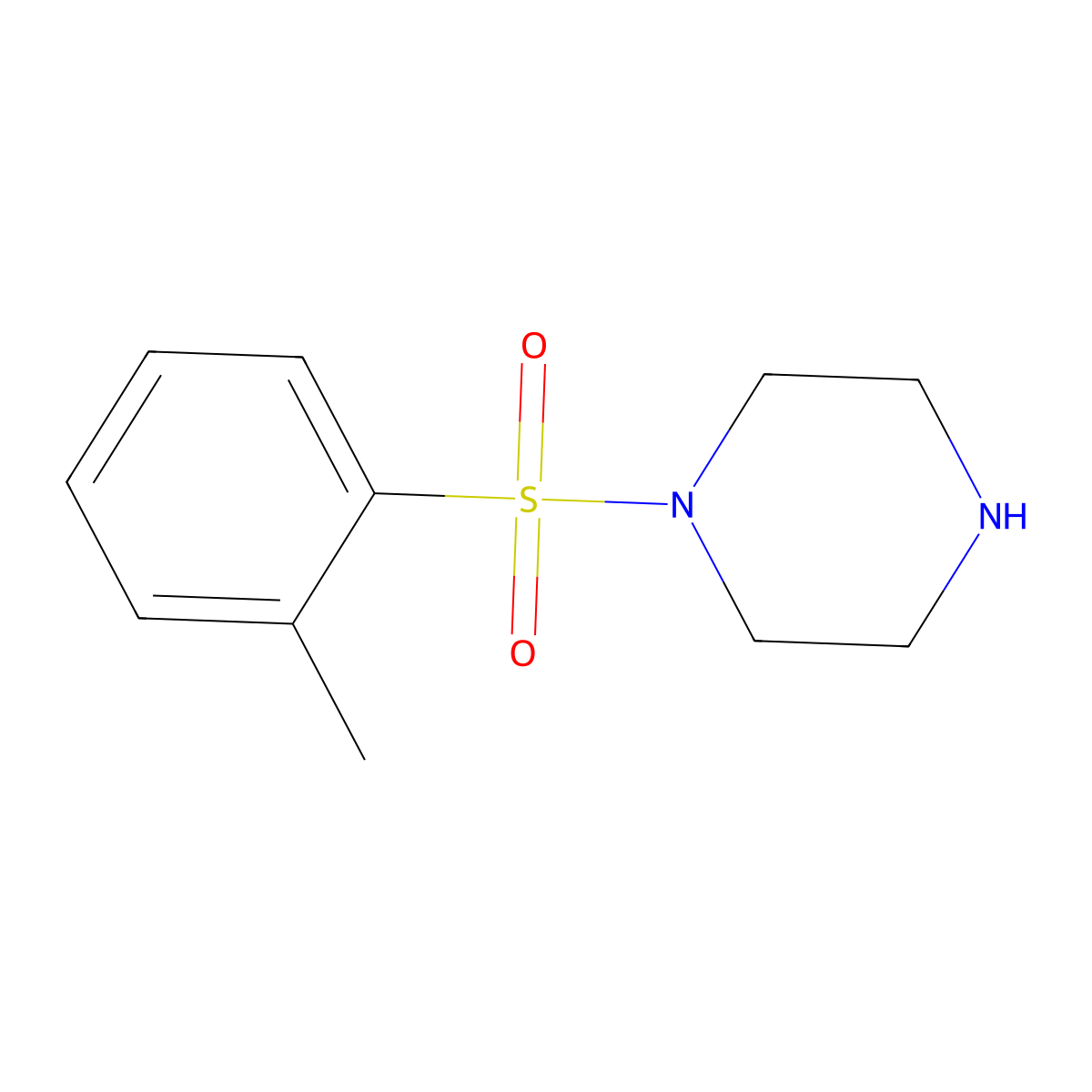 1-(Toluene-2-sulfonyl)-piperazine molecular structure, CAS 856843-87-3