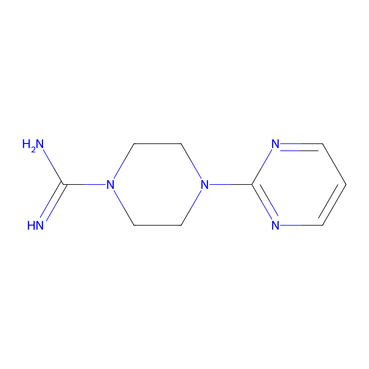 4-(Pyrimidin-2-yl)piperazine-1-carboximidamide molecular structure, CAS 856844-32-1