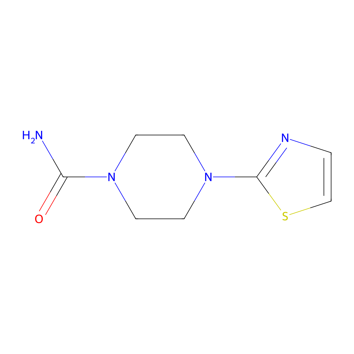 4-(1,3-Thiazol-2-YL)piperazine-1-carboxamide molecular structure, CAS 856844-49-0