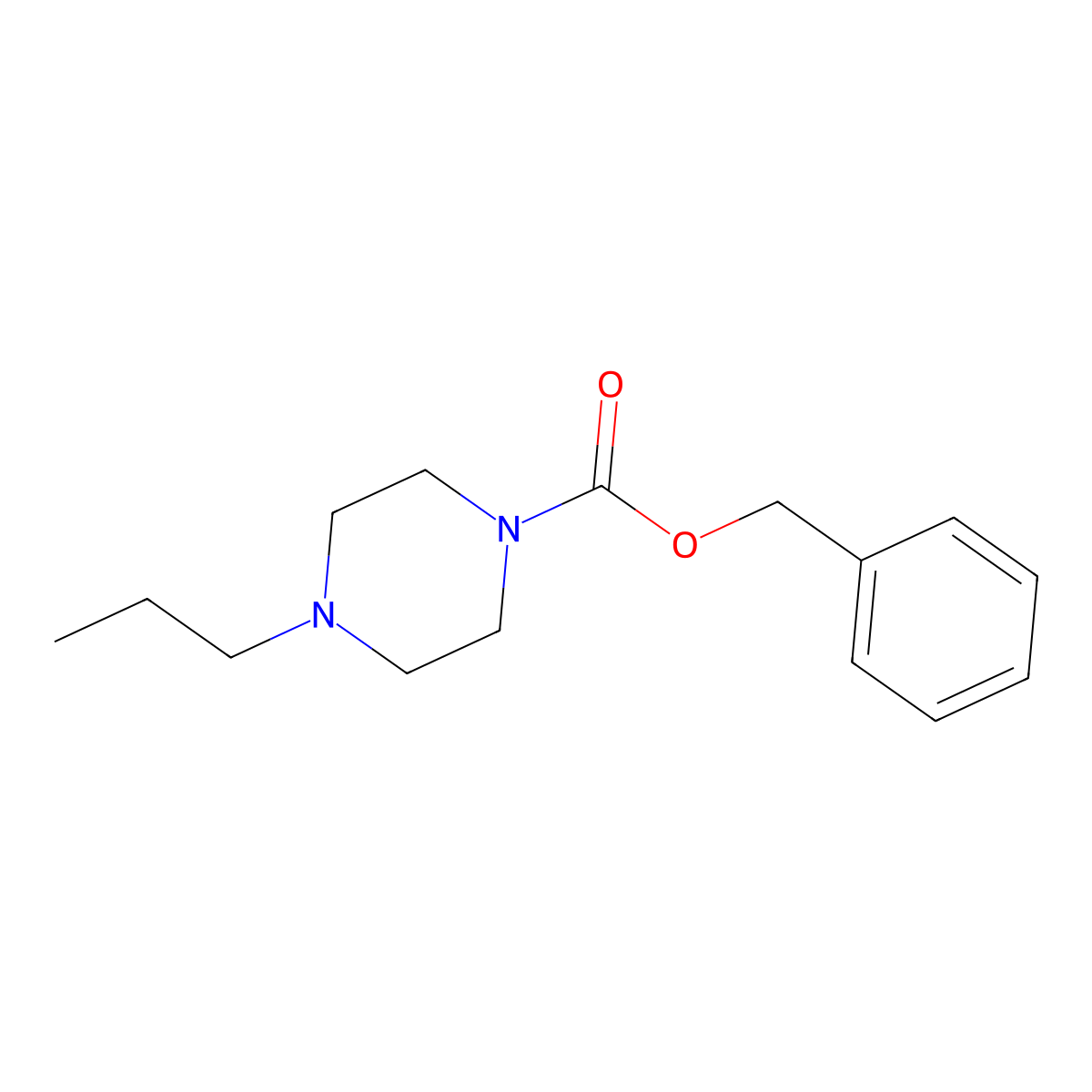 Benzyl 4-propylpiperazine-1-carboxylate molecular structure, CAS 856844-93-4
