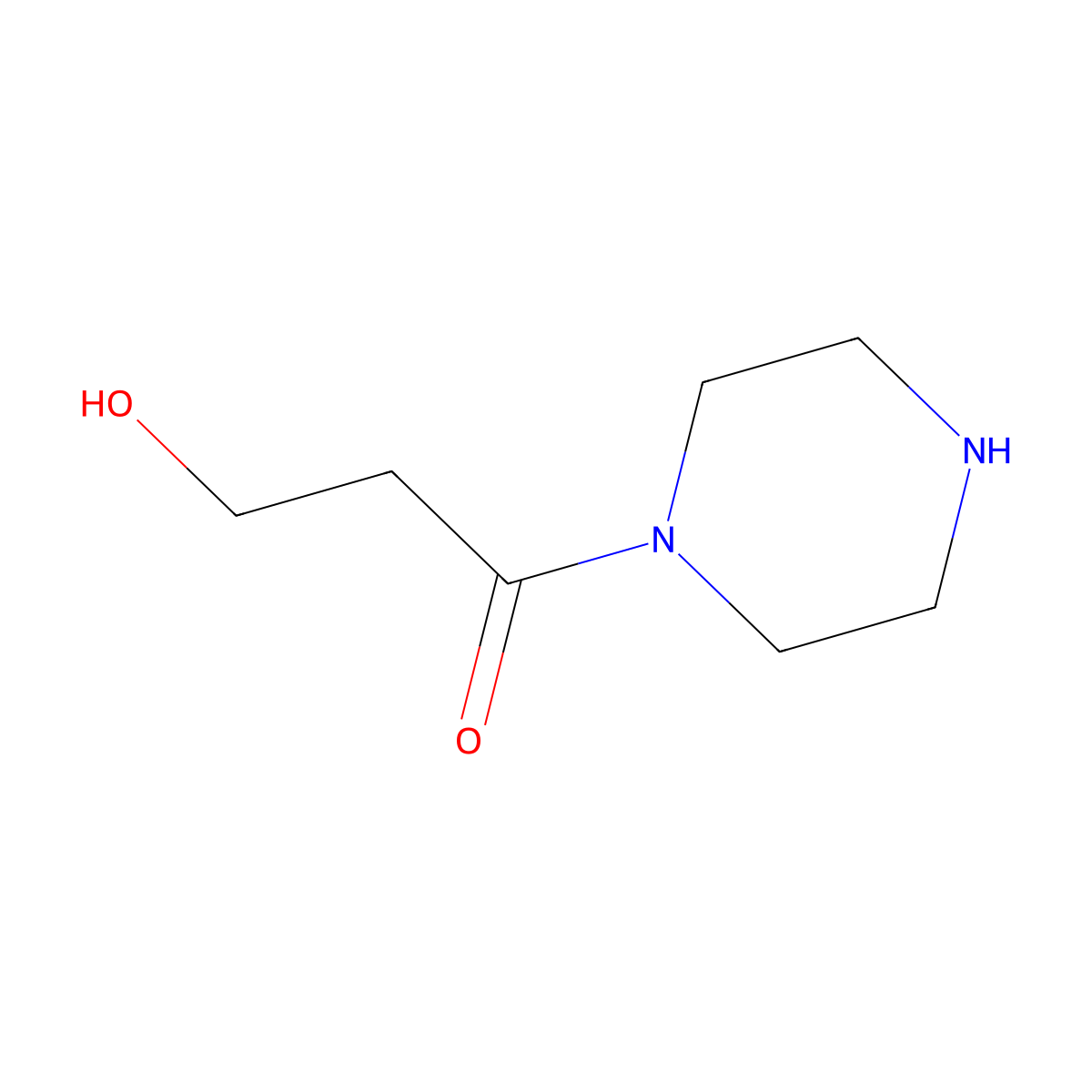 3-Hydroxy-1-(piperazin-1-yl)propan-1-one molecular structure, CAS 856846-09-8