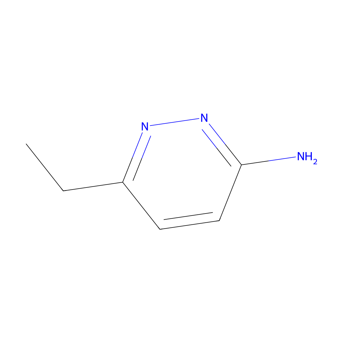6-Ethylpyridazin-3-amine molecular structure, CAS 856847-94-4