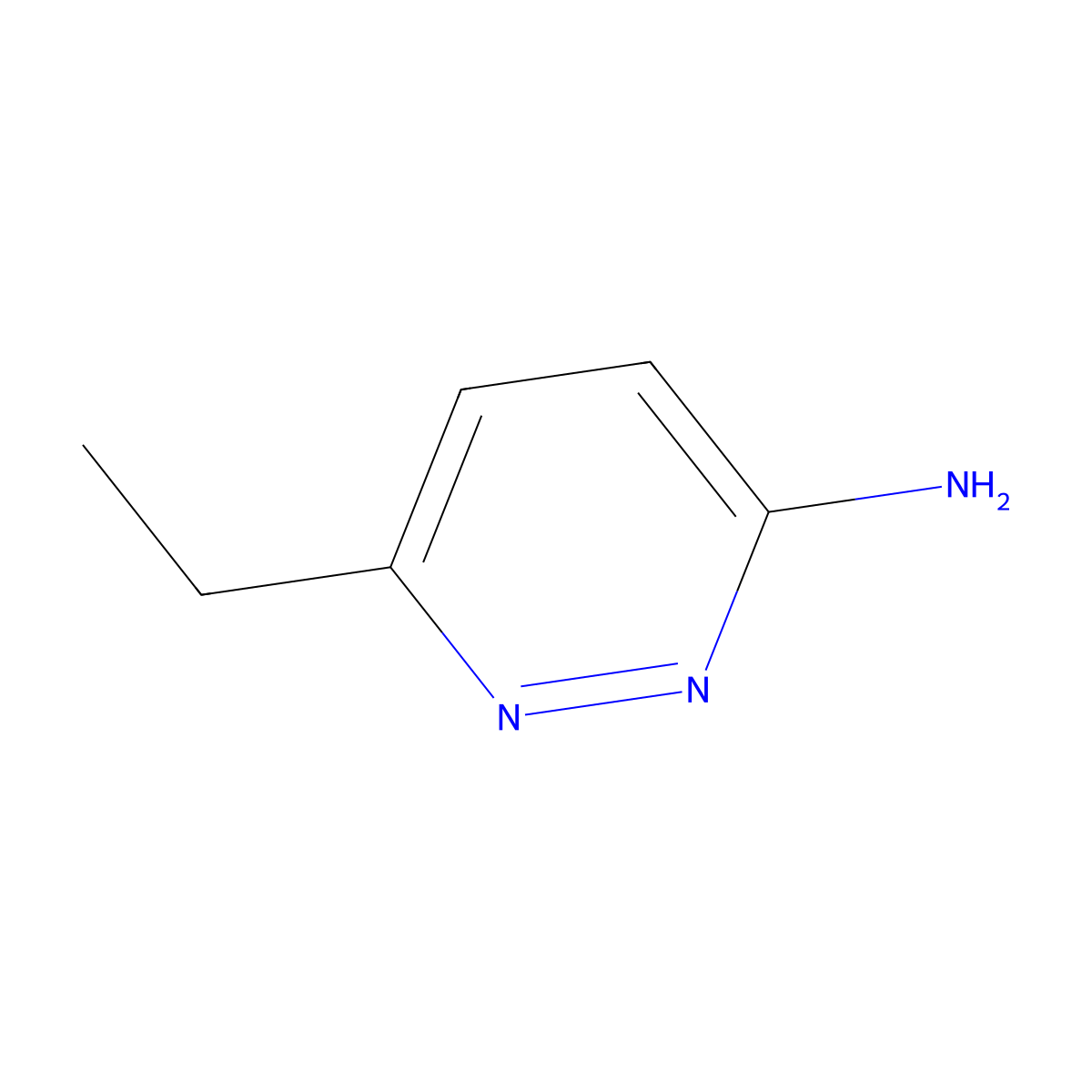 6-Ethylpyridazin-3-amine molecular structure, CAS 856847-94-4