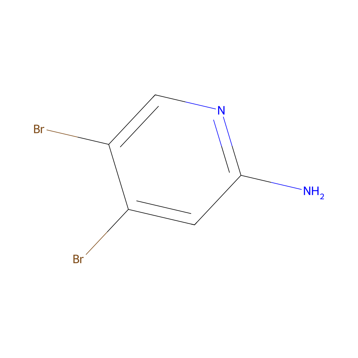 4,5-Dibromopyridin-2-amine molecular structure, CAS 856848-33-4
