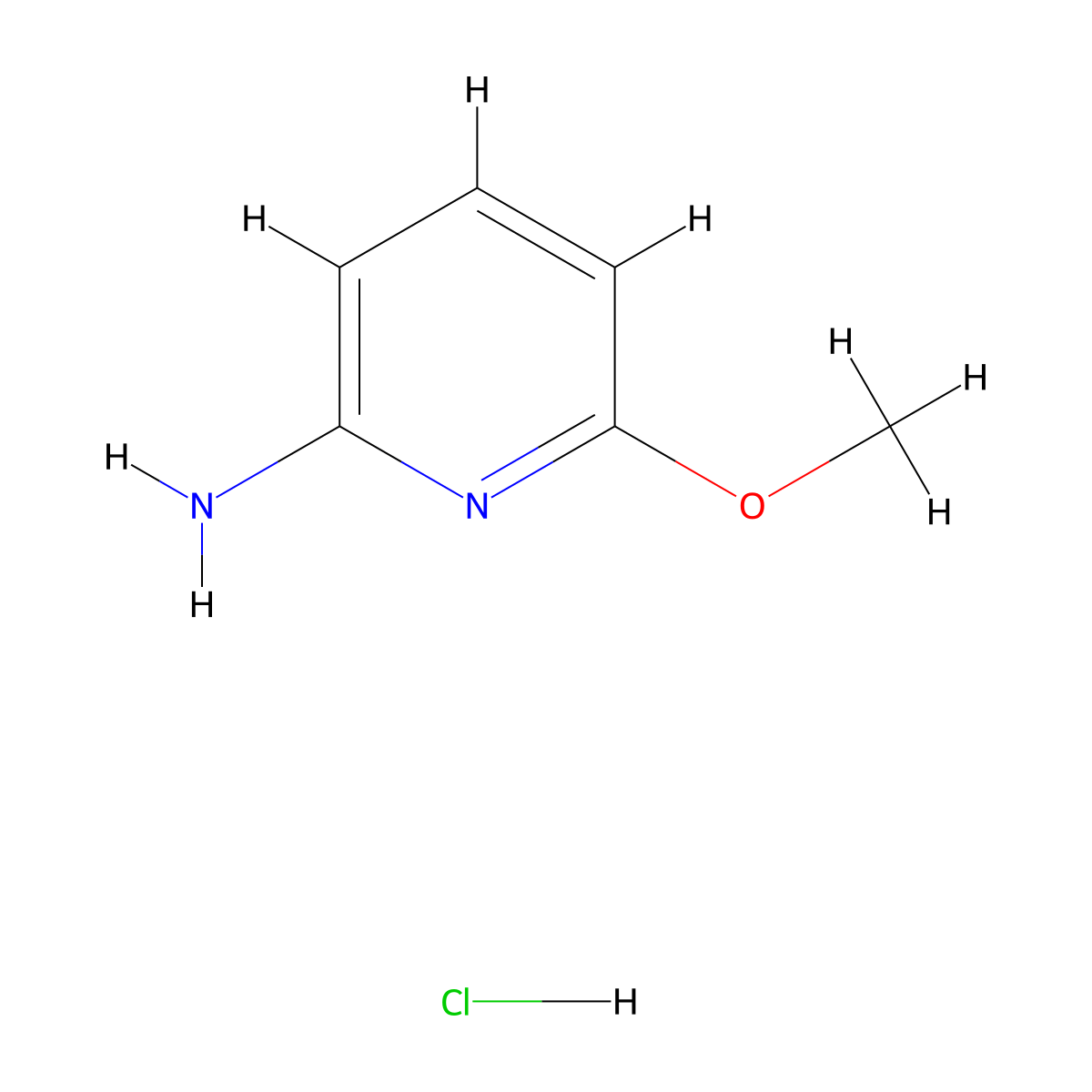 6-Methoxy-2-pyridinamine hydrochloride molecular structure, CAS 856848-62-9
