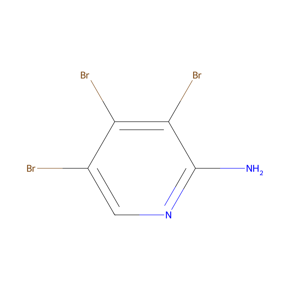 3,4,5-Tribromopyridin-2-amine molecular structure, CAS 856848-75-4