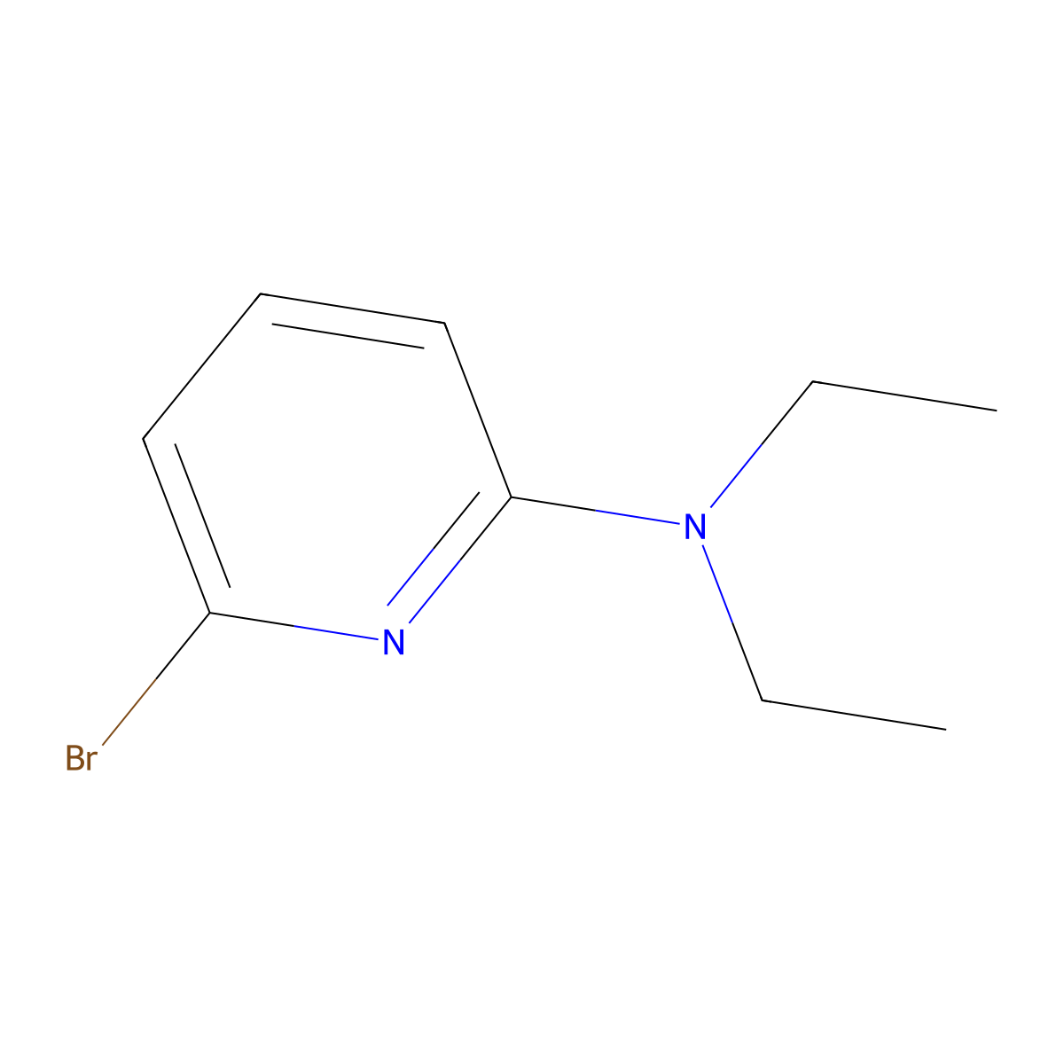 6-Bromo-N,N-diethylpyridin-2-amine molecular structure, CAS 856850-57-2