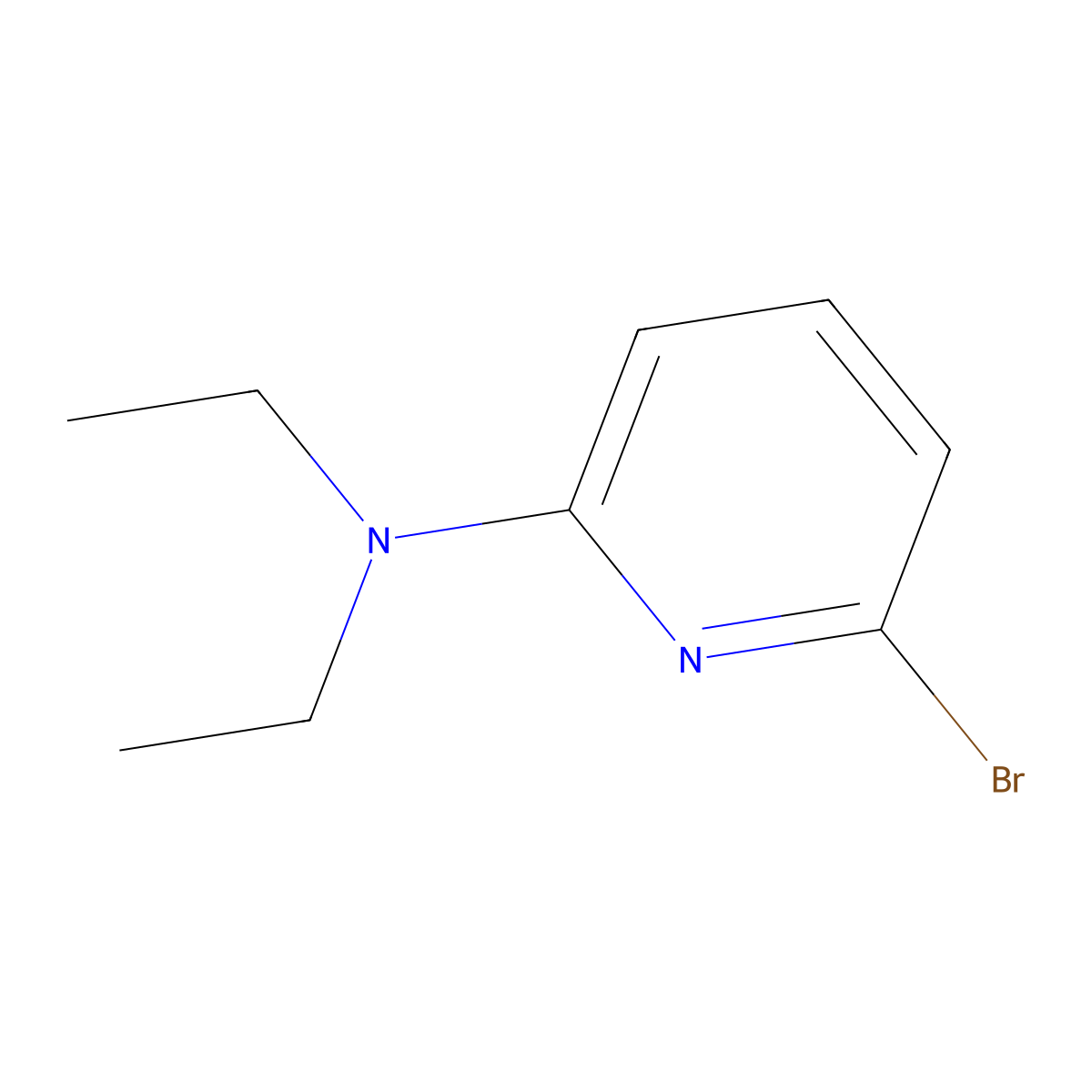 6-Bromo-N,N-diethylpyridin-2-amine molecular structure, CAS 856850-57-2