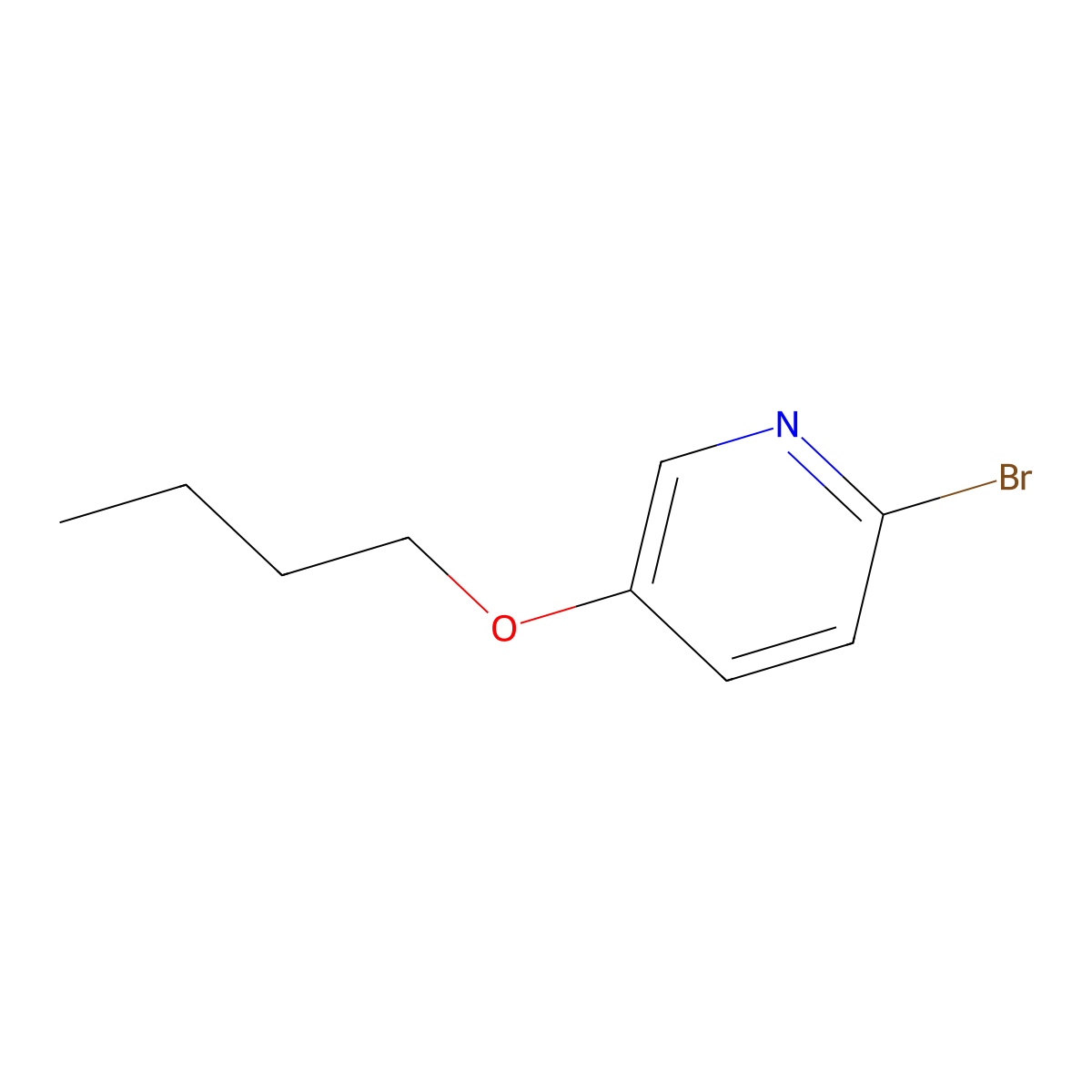 2-Bromo-5-butoxypyridine molecular structure, CAS 856850-75-4