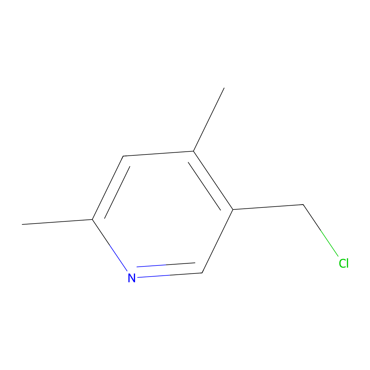 5-(Chloromethyl)-2,4-dimethylpyridine molecular structure, CAS 856851-22-4