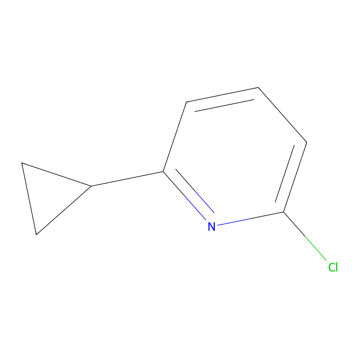 2-Chloro-6-cyclopropylpyridine molecular structure, CAS 856851-81-5
