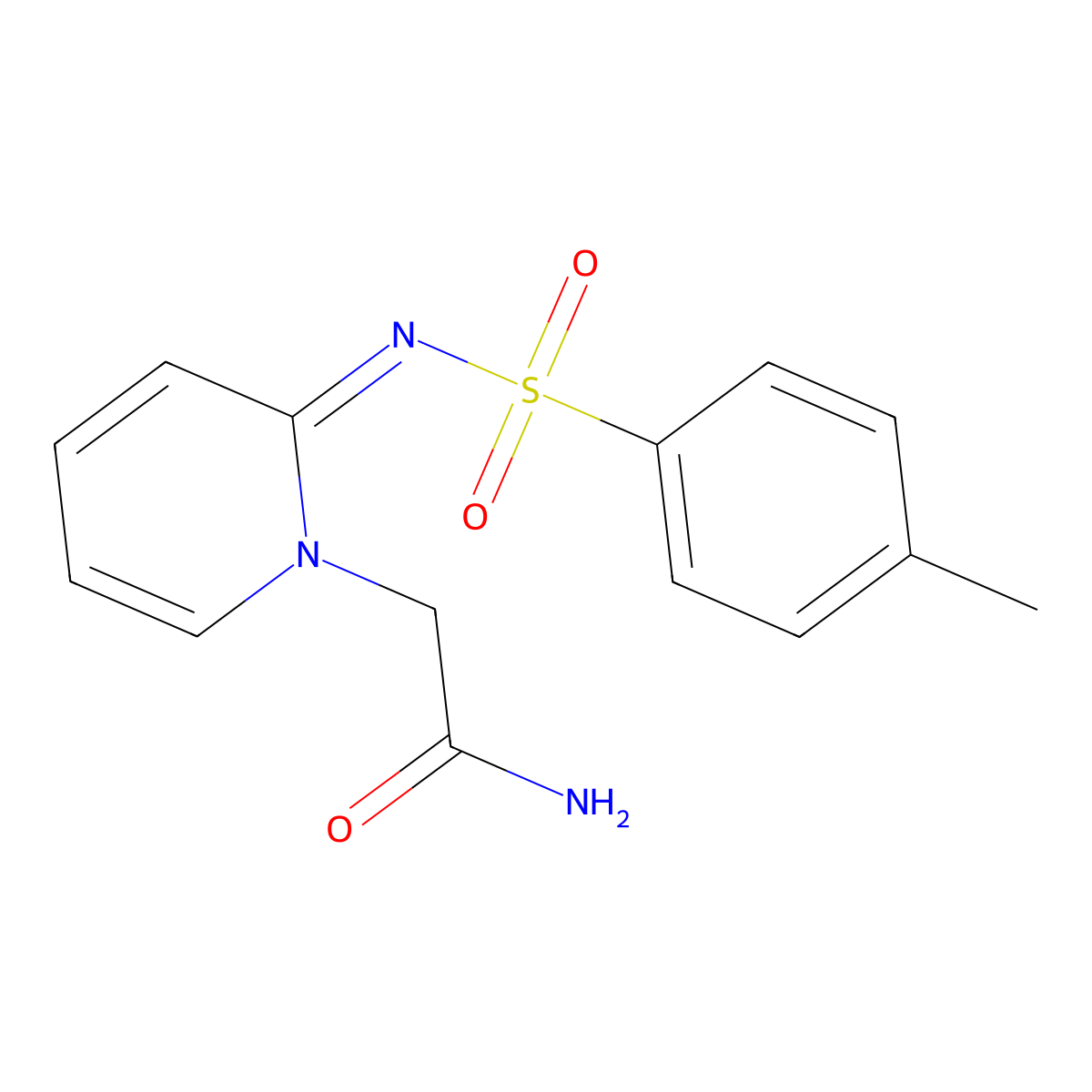 2-(2-(Tosylimino)pyridin-1(2H)-yl)acetamide molecular structure, CAS 856856-72-9