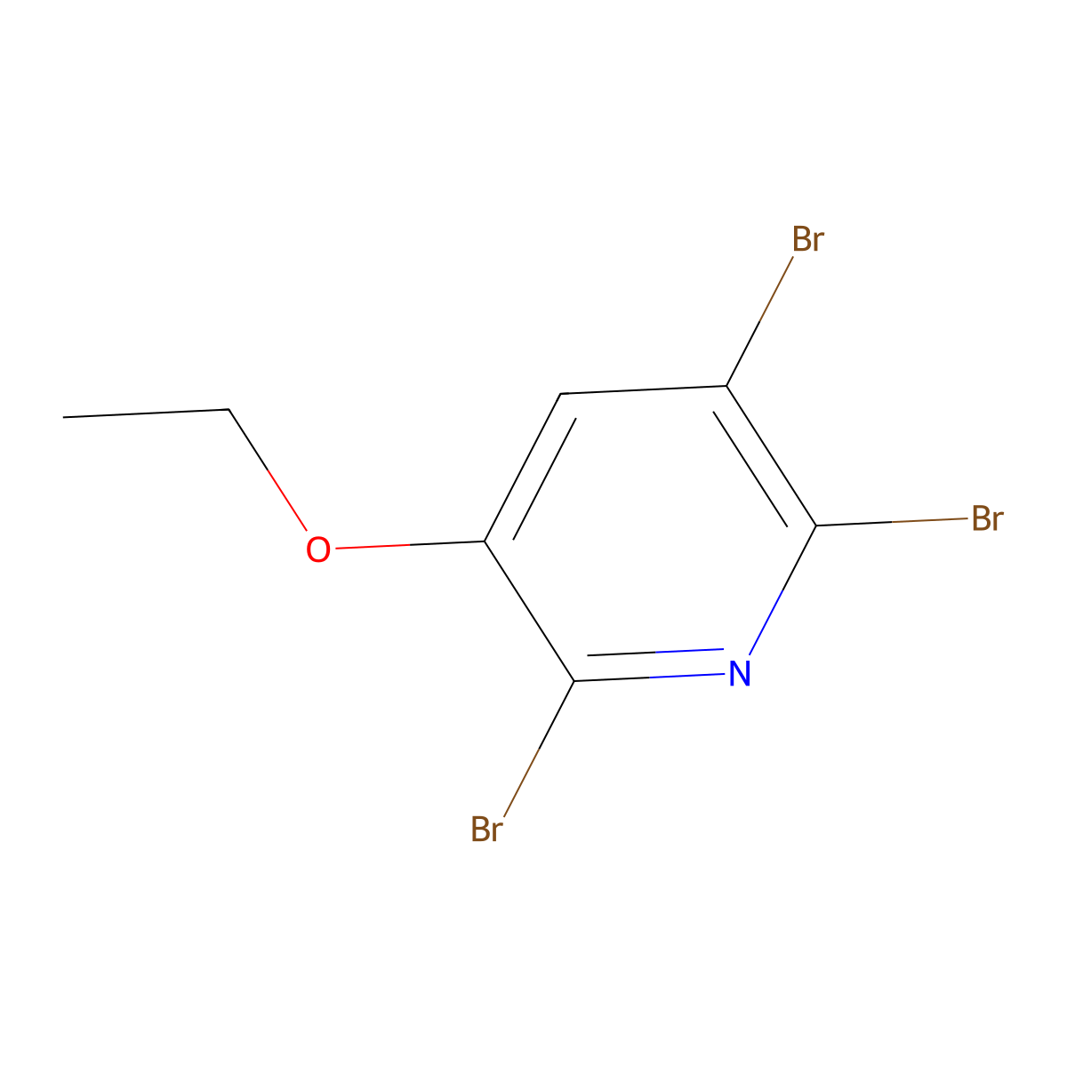 Ethyl 2,5,6-tribromopyridin-3-yl ether molecular structure, CAS 856857-49-3