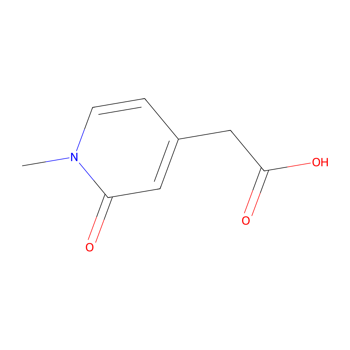 2-(1-Methyl-2-oxo-1,2-dihydropyridin-4-yl)acetic acid molecular structure, CAS 856858-61-2