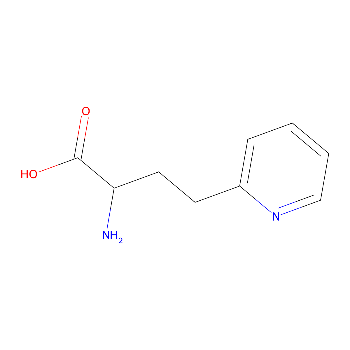 2-Amino-4-(pyridin-2-yl)butanoic acid molecular structure, CAS 856858-86-1
