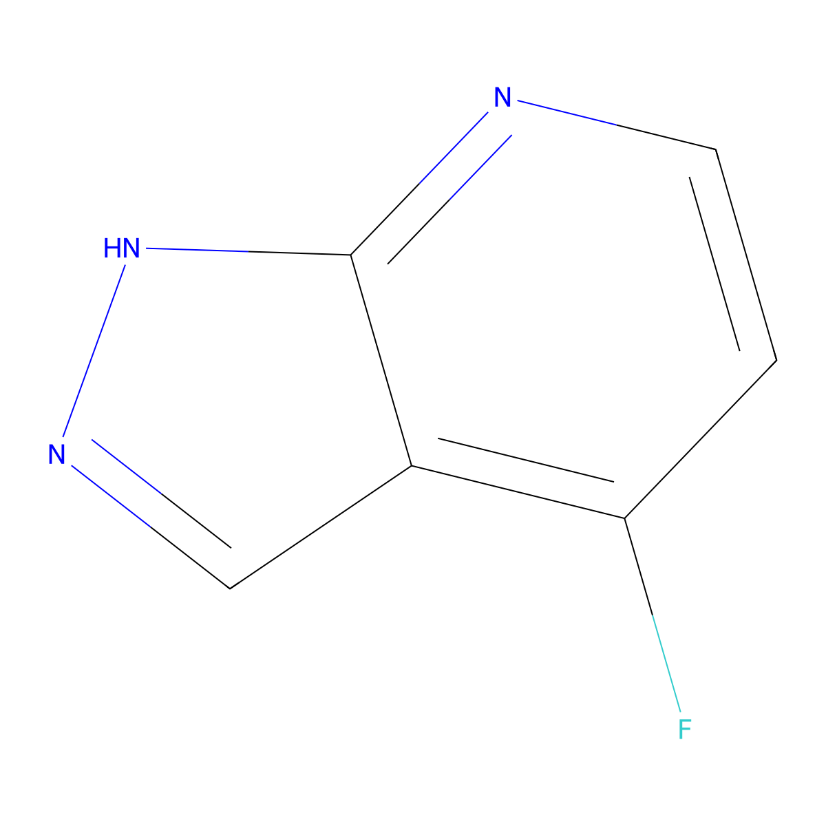 4-Fluoro-1H-pyrazolo[3,4-b]pyridine molecular structure, CAS 856859-50-2