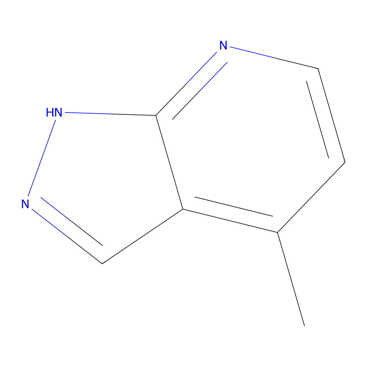 4-Methyl-1H-pyrazolo[3,4-b]pyridine molecular structure, CAS 856859-51-3