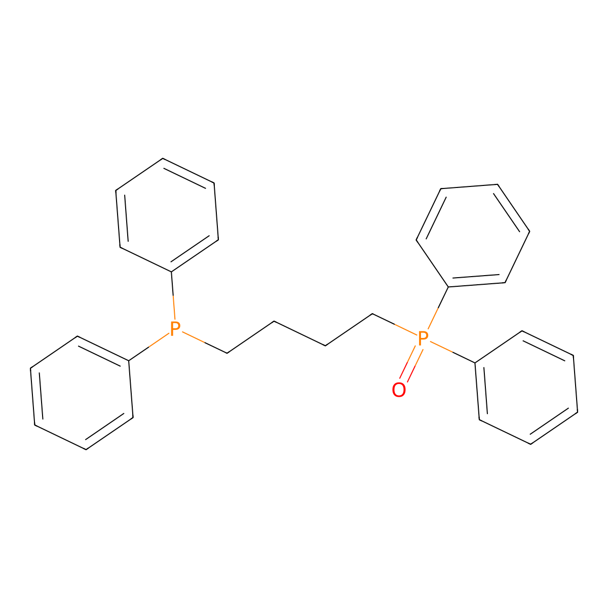 4-Diphenylphosphorylbutyl(diphenyl)phosphane molecular structure, CAS 85686-00-6