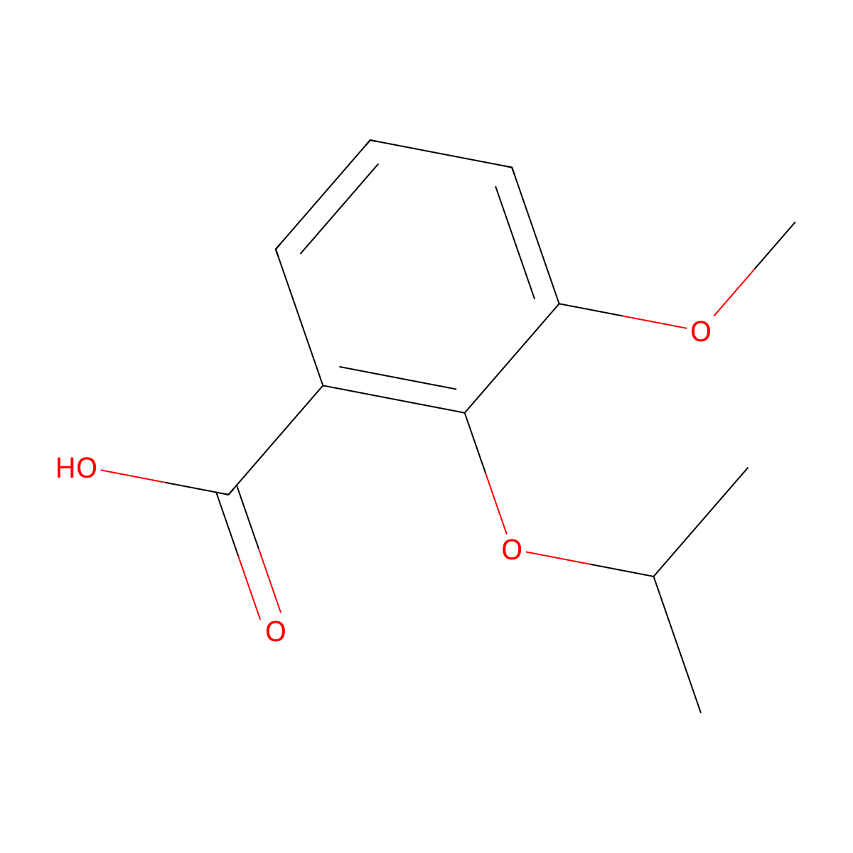 3-Methoxy-2-(propan-2-yloxy)benzoic acid molecular structure, CAS 85686-10-8