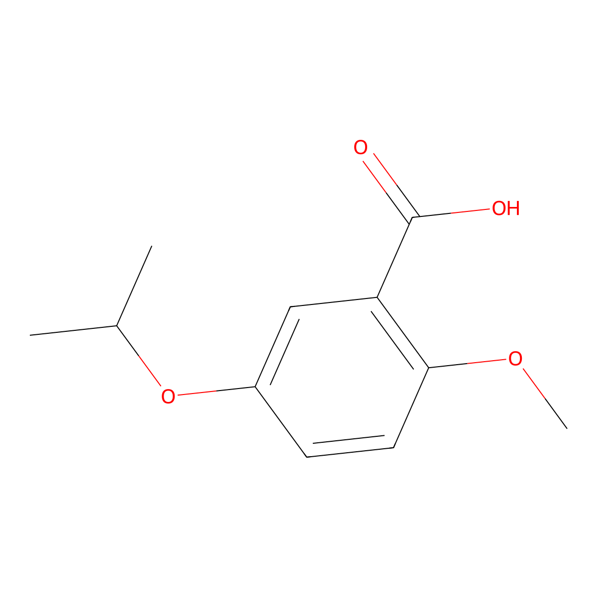 5-Isopropoxy-2-methoxybenzoic acid molecular structure, CAS 85686-11-9