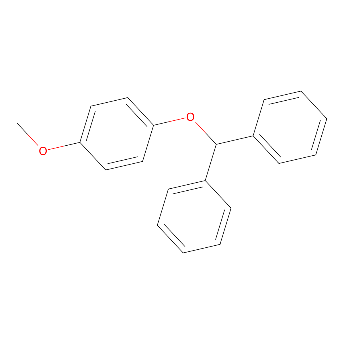 ((4-Methoxyphenoxy)methylene)dibenzene molecular structure, CAS 85686-16-4