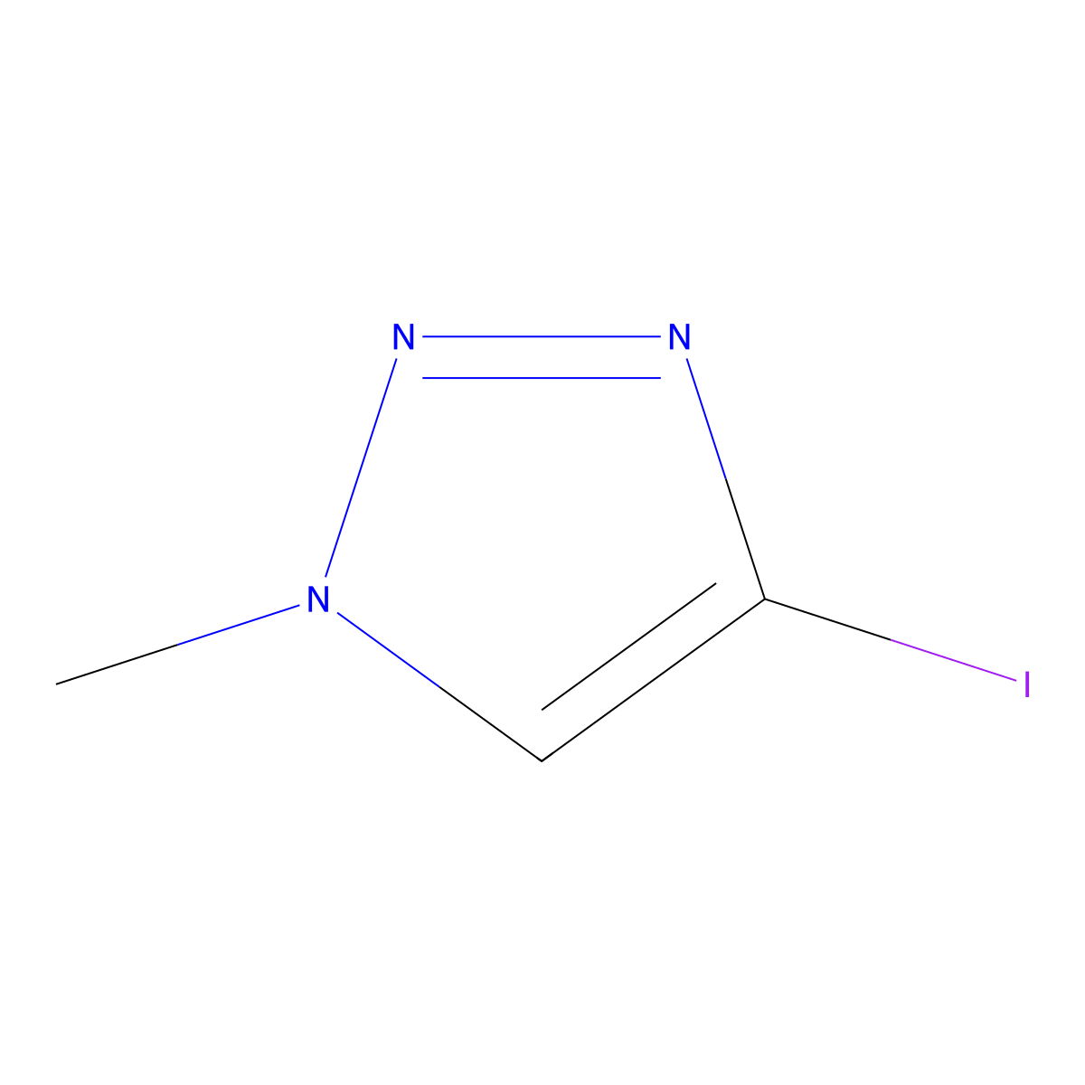 4-iodo-1-methyl-1H-1,2,3-triazole molecular structure, CAS 856861-41-1