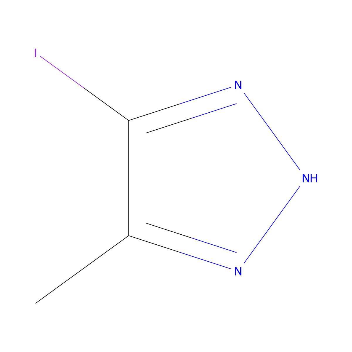 5-iodo-4-methyl-1H-1,2,3-triazole molecular structure, CAS 856861-73-9