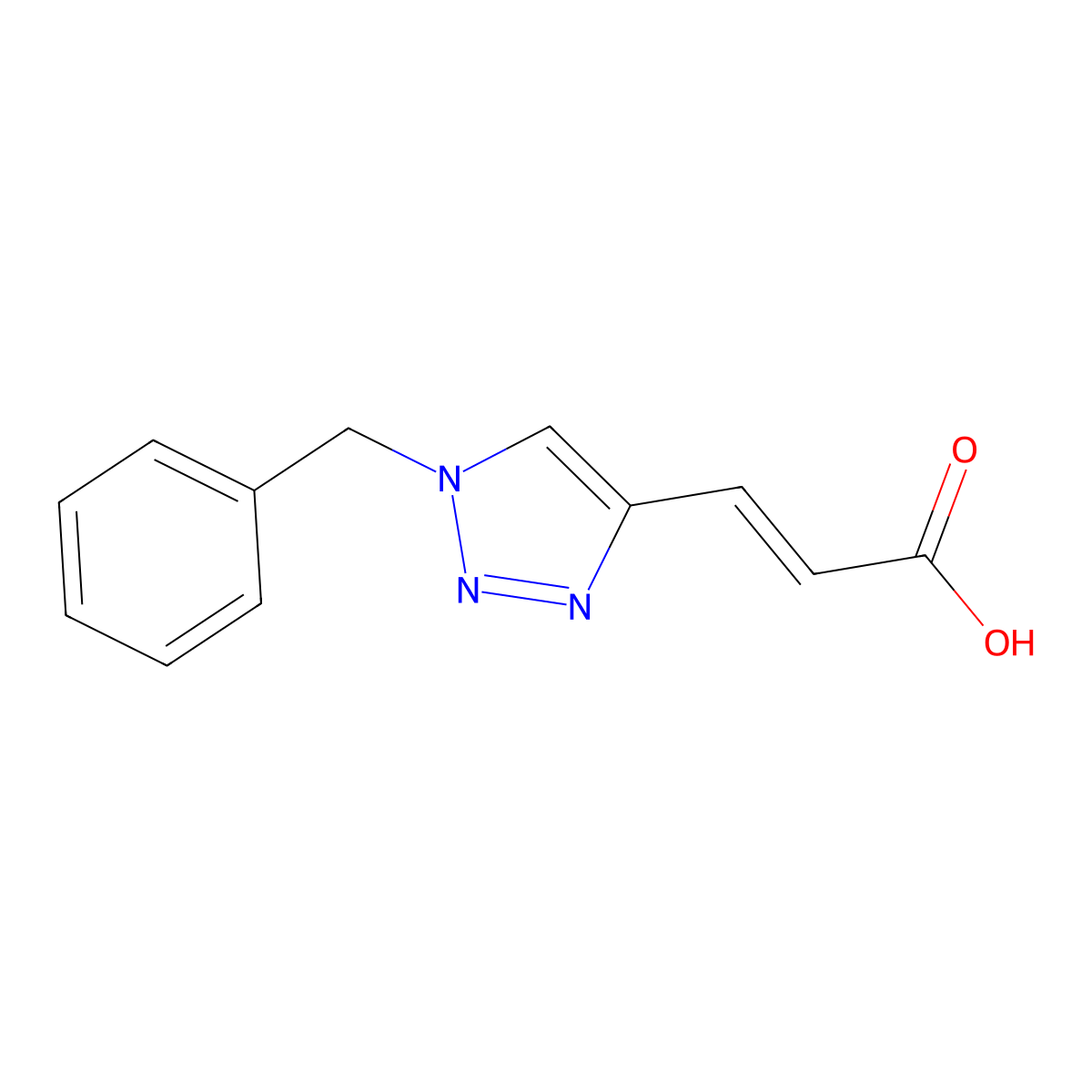 (2E)-3-(1-benzyl-1H-1,2,3-triazol-4-yl)prop-2-enoic acid molecular structure, CAS 856863-09-7