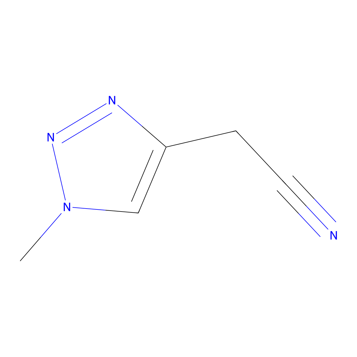 2-(1-methyl-1H-1,2,3-triazol-4-yl)acetonitrile molecular structure, CAS 856863-13-3
