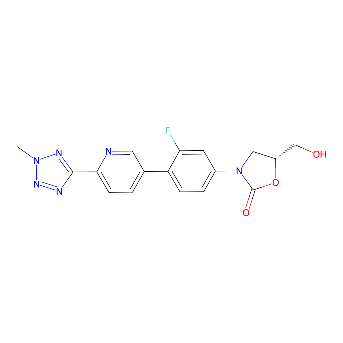 Tedizolid molecular structure, CAS 856866-72-3