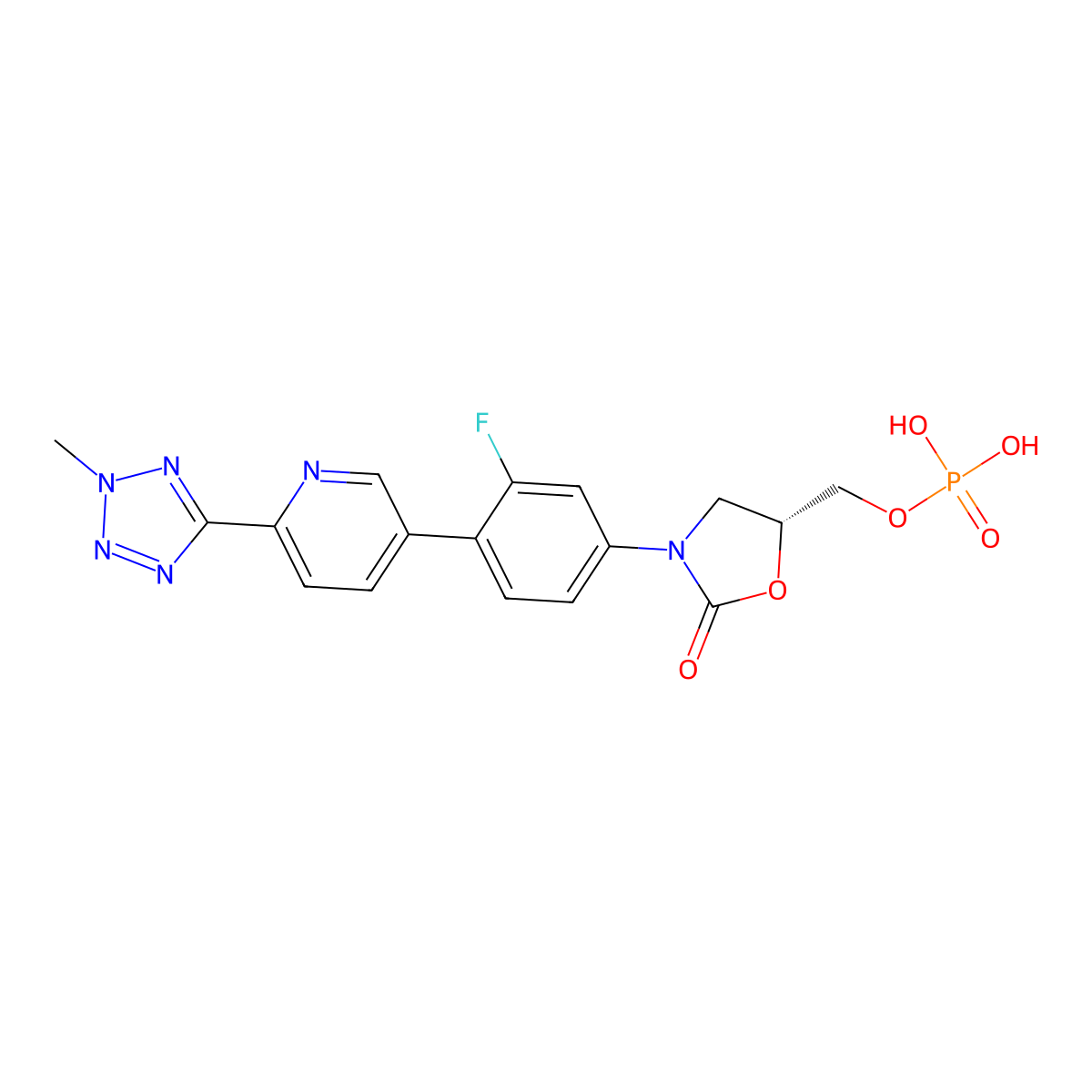 Tedizolid Phosphate molecular structure, CAS 856867-55-5