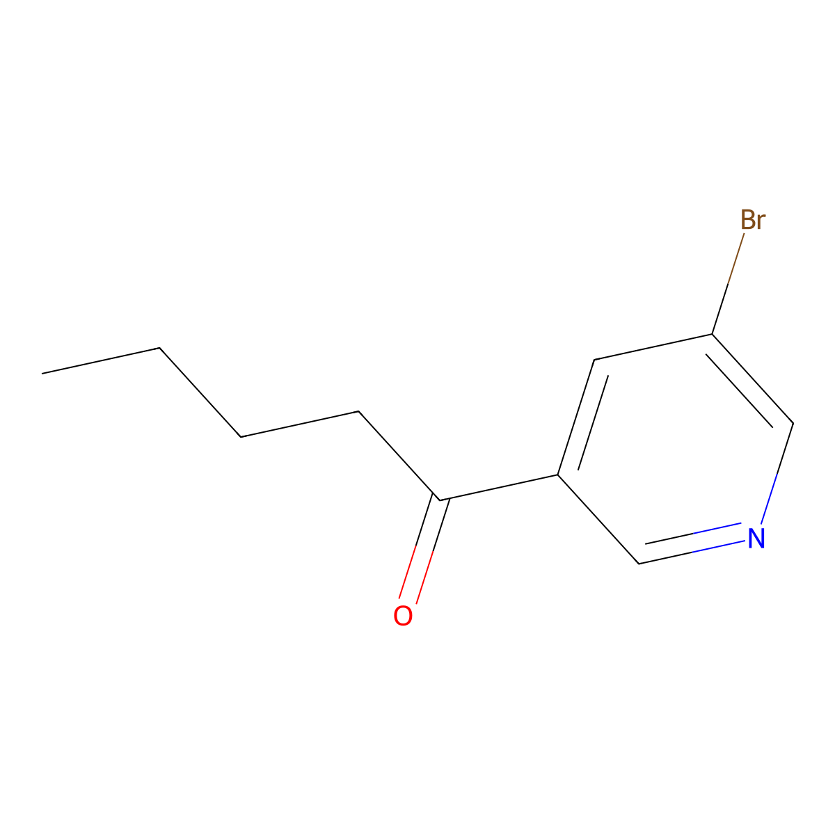 1-(5-Bromo-3-pyridinyl)-1-pentanone molecular structure, CAS 856886-61-8