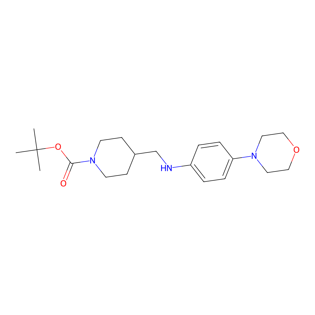 1-Boc-4-[(4-Morpholin-4-yl-phenylamino)methyl]piperidine molecular structure, CAS 856889-60-6