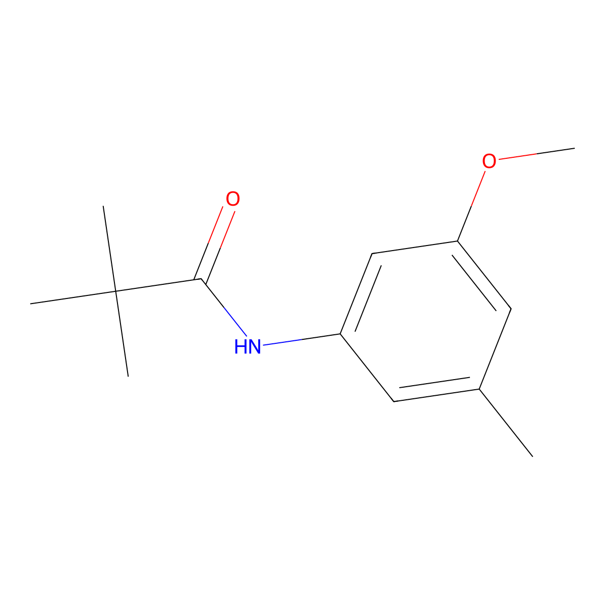 N-(3-methoxy-5-methylphenyl)-2,2-dimethylpropanamide molecular structure, CAS 856893-61-3