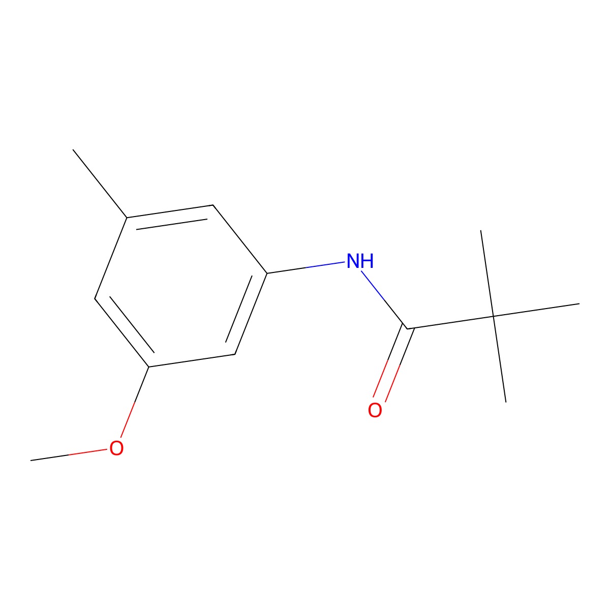 N-(3-methoxy-5-methylphenyl)-2,2-dimethylpropanamide molecular structure, CAS 856893-61-3