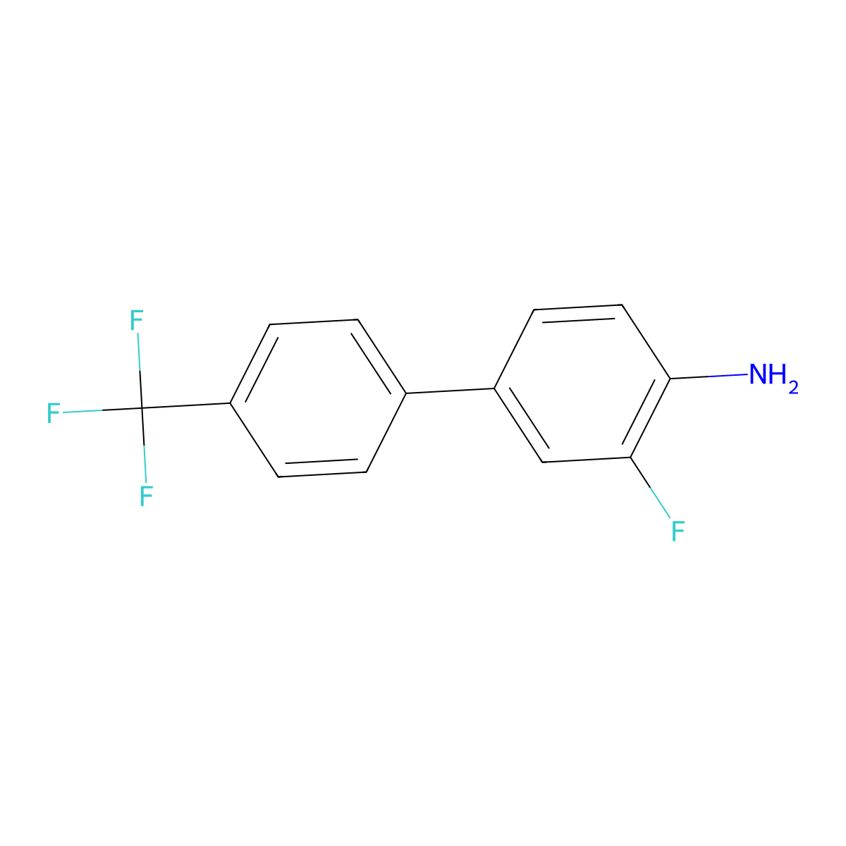 3-Fluoro-4'-(trifluoromethyl)-[1,1'-biphenyl]-4-amine molecular structure, CAS 856897-92-2