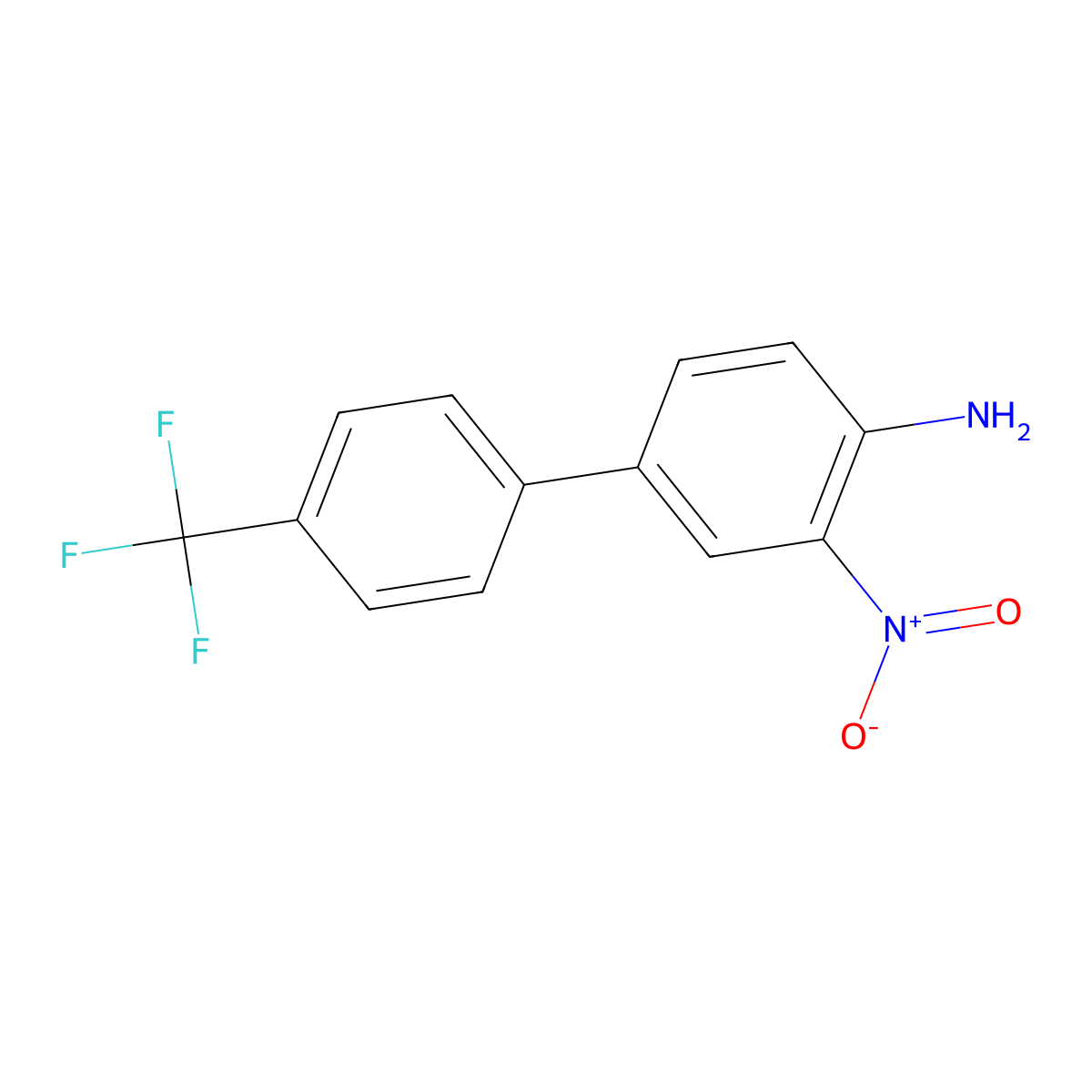 [3-Nitro-4'-(trifluoromethyl)-4-biphenylyl]amine molecular structure, CAS 856897-95-5